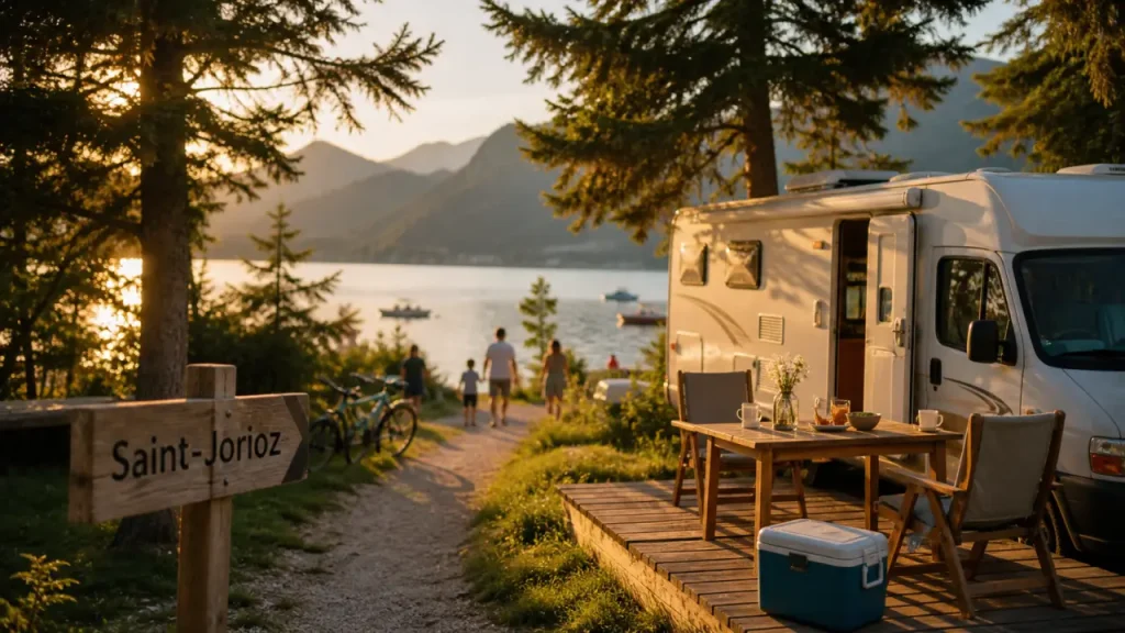 Camping international lac Annecy à Saint-Jorioz au bord du lac