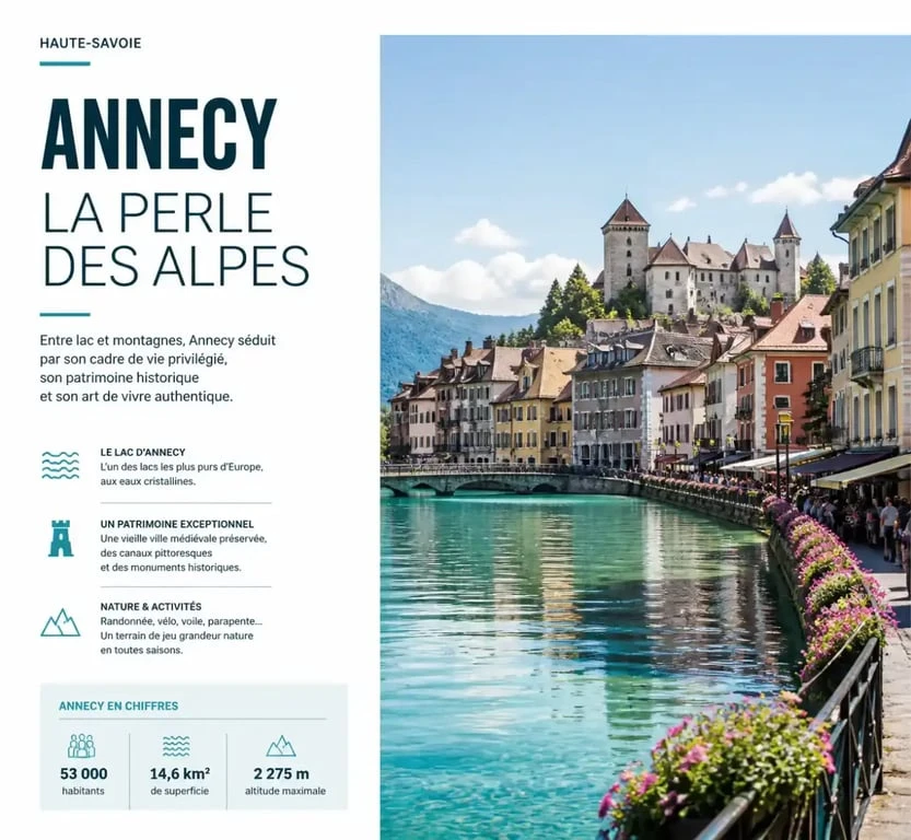 Vue panoramique du lac d'Annecy pour illustrer les idées de sorties à Annecy