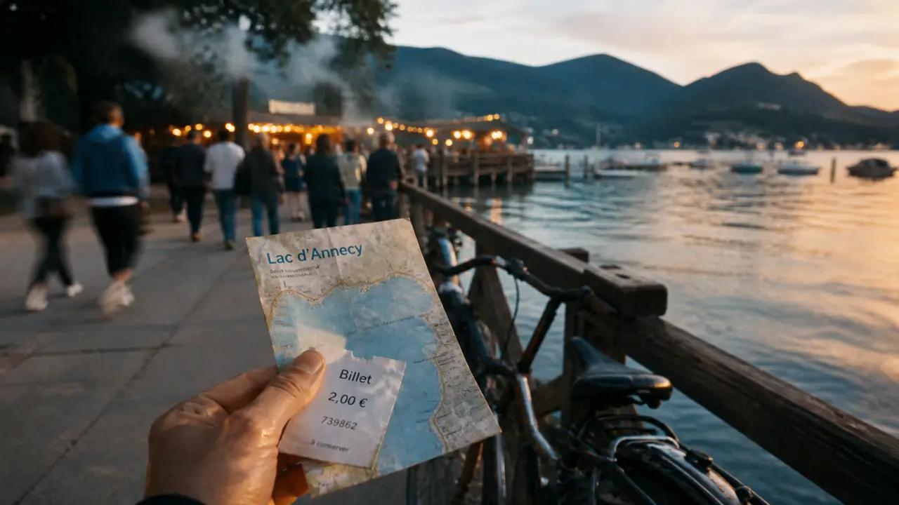 Sortir Annecy : billet et carte du lac d’Annecy au quai