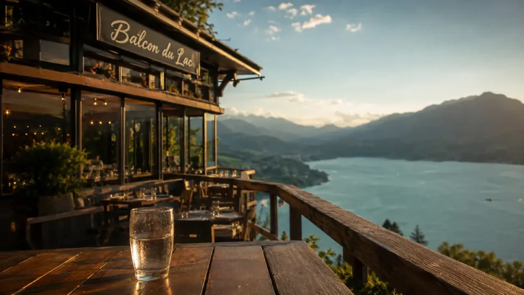Balcon du lac Annecy, terrasse panoramique avec vue sur le lac