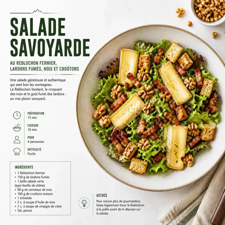 Salade savoyarde maison au restaurant La Mangeoire Annecy