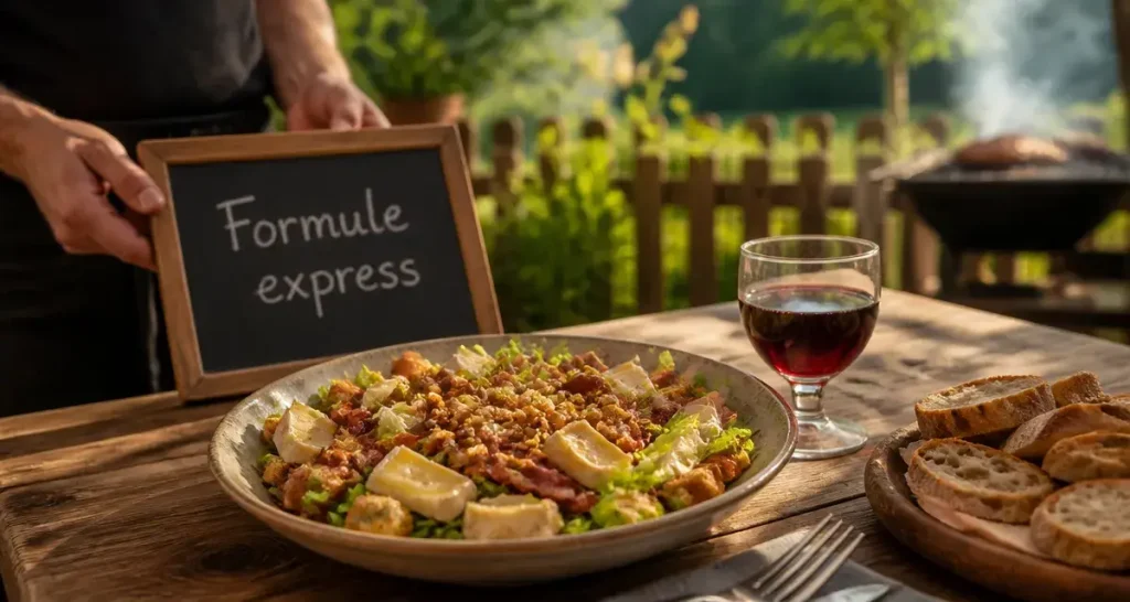 Restaurant la mangeoire annecy : salade savoyarde maison et reblochon