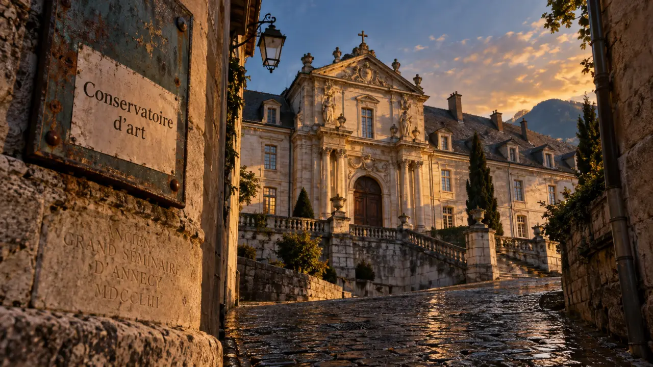 Façade baroque de l’ancien séminaire, conservatoire art et histoire annecy